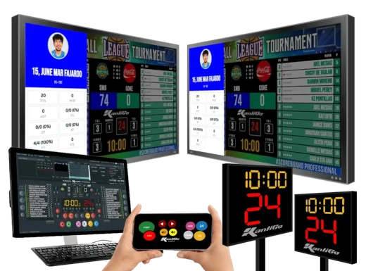 Arena 2-Sided scoreboard display