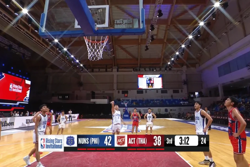 NBA Rising Stars Invitational scoreboard production view 1