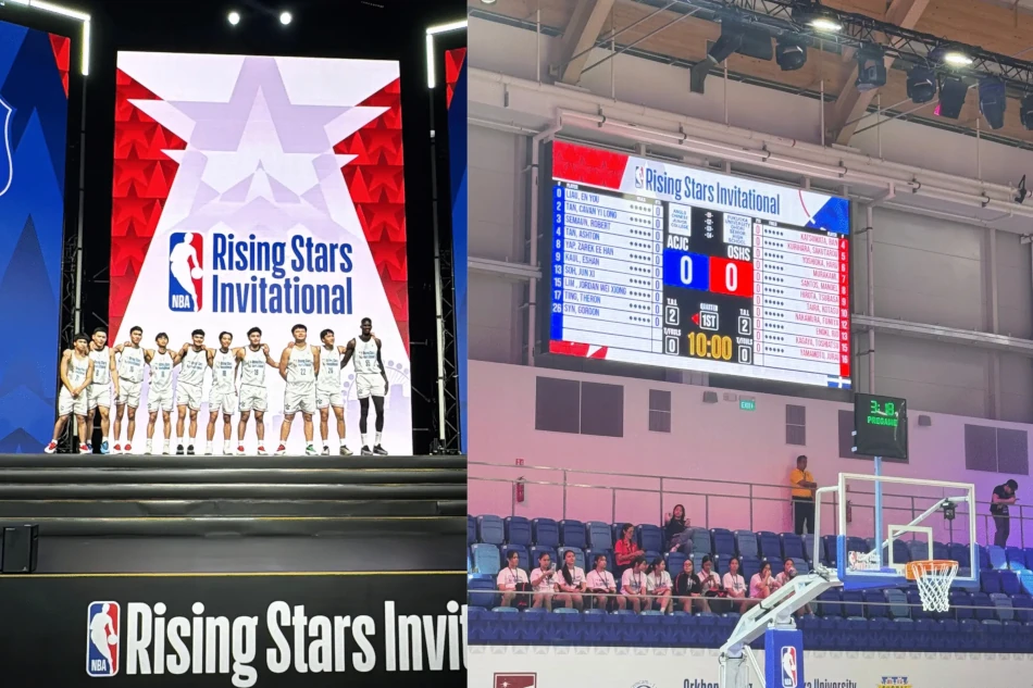 NBA Rising Stars Invitational scoreboard production view 2